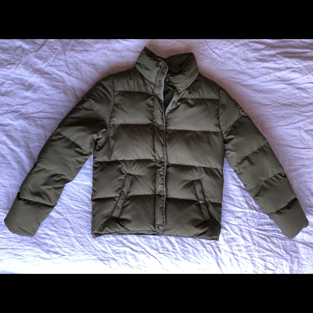 J. Crew Army Green Puffy Coat